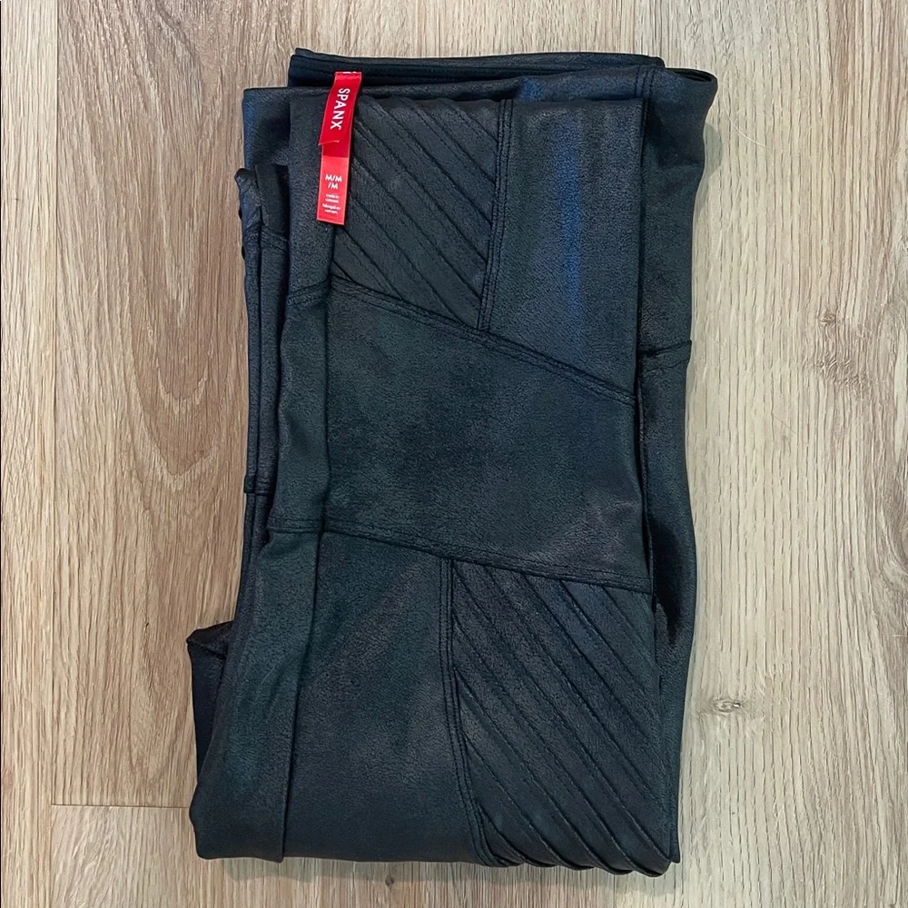 Spanx Bikercore Charcoal Leggings Size M - Picture 2 of 5